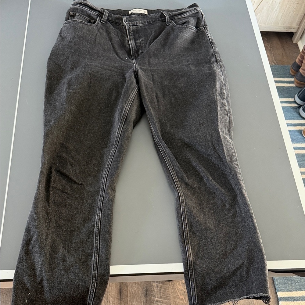 Abercrombie & Fitch Dark Gray Straight Leg Jeans